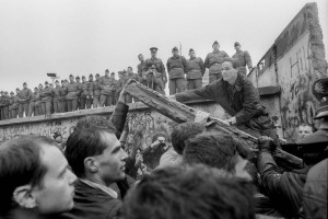 berlin wall falls